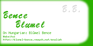 bence blumel business card